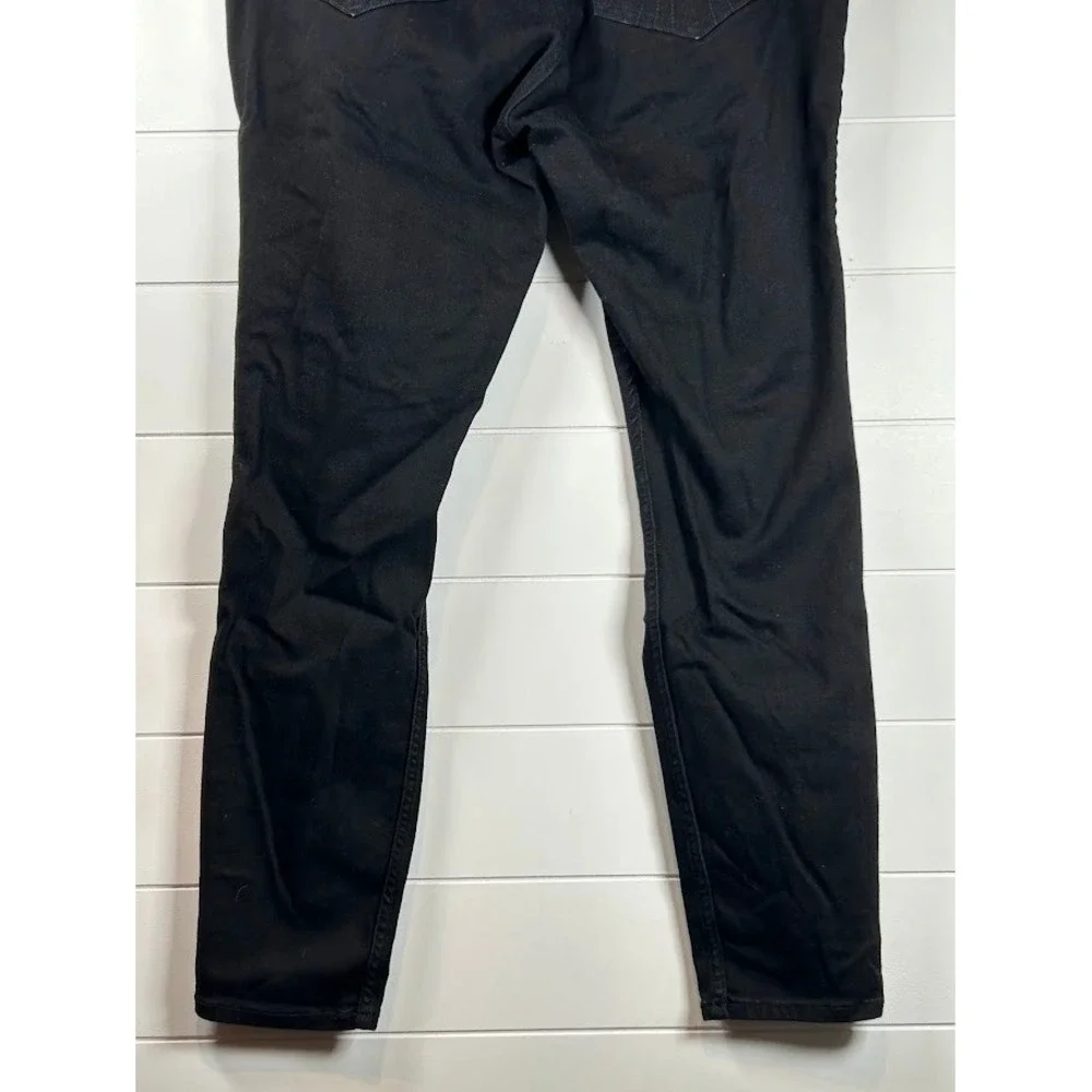 Hollister Curvy‎ High Rise Super Skinny Distressed Black Jeans 18R W34R